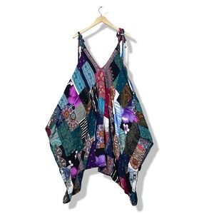 Kathmandu Imports Patchwork Jumpsuit Womens One Size Bohemian Festival Hippie